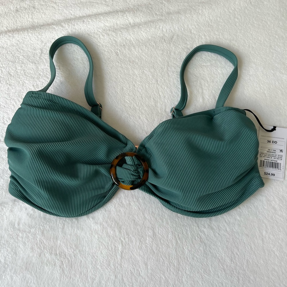Green Bikini Top (Size 36DD)